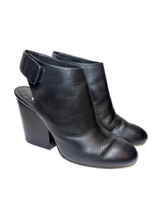 Vince Shoes - Vince Black Leather Heeled Ankle Bootie | 7.5